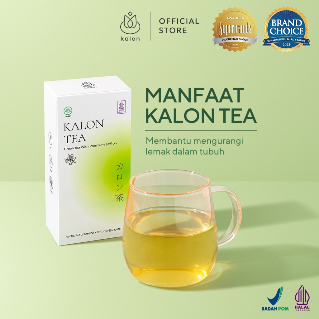KALON Tea dengan seduhan teh berwarna keemasan